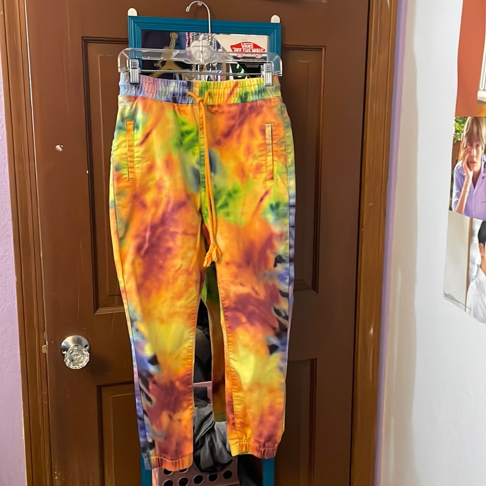 Tie-dye cargo pants